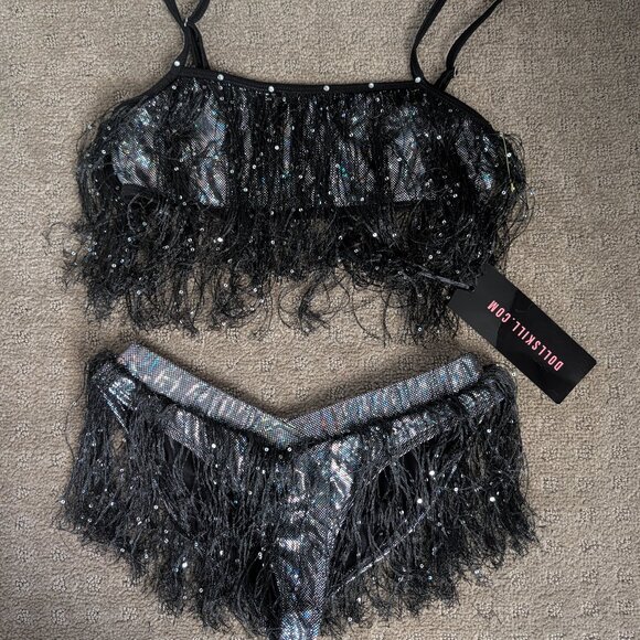 Dark Rave Rodeo Cowgirl Costume - Picture 4 of 4